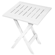 GRACIOUS LIVING Adirondack Side Table, Resin Table, White Table, Foldable 14195-6PDQ